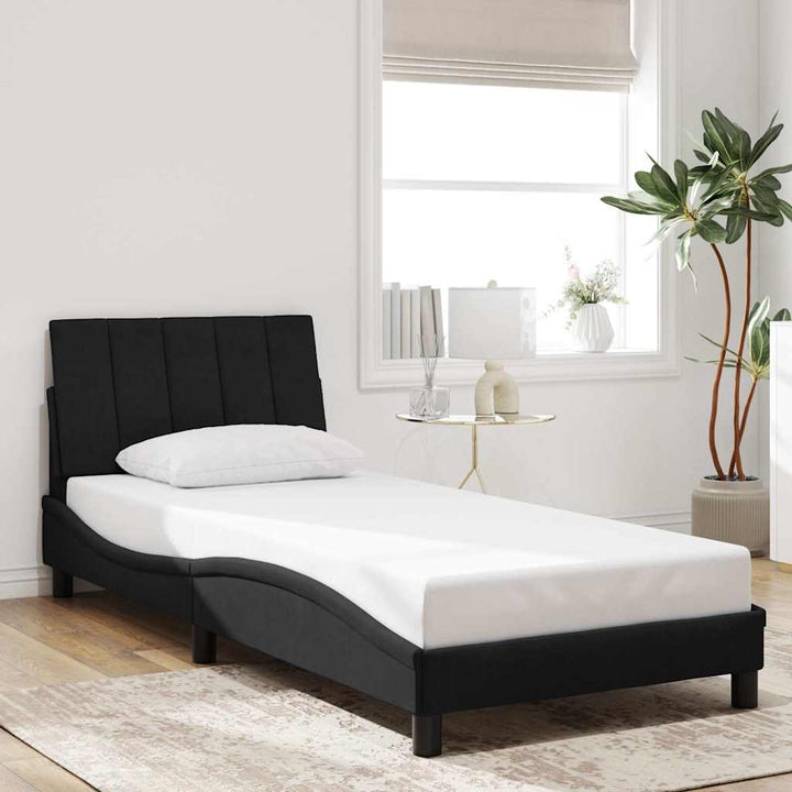 sengeramme uden madras Hanko 90x200 cm fløjl sort