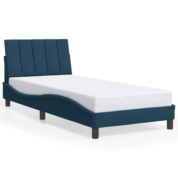 sengeramme uden madras Hanko 90x200 cm fløjl blå