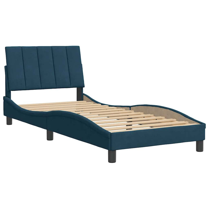 sengeramme uden madras Hanko 90x200 cm fløjl blå