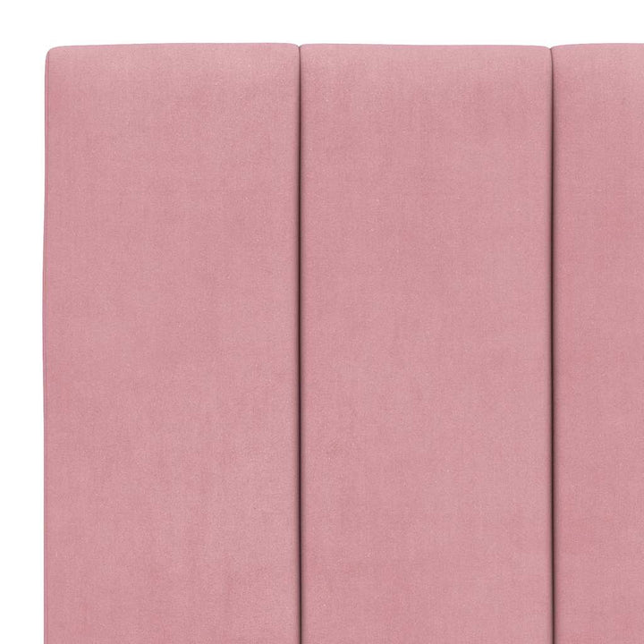 sengeramme uden madras Hanko 90x200 cm fløjl lyserød