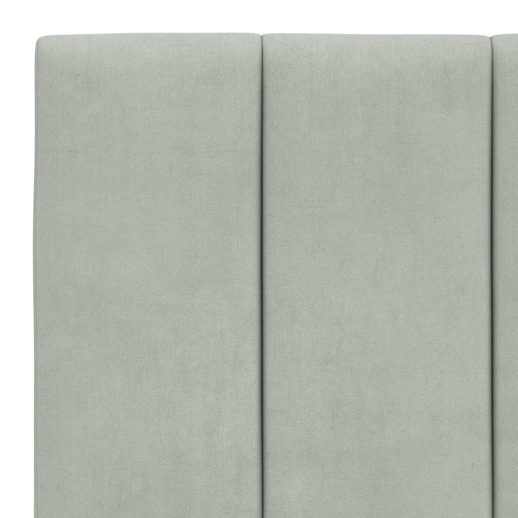 sengeramme uden madras Hanko Lysegrå 100x200 cm Fløjl