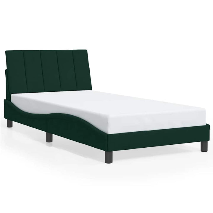 sengeramme uden madras Hanko Mørkegrøn 100x200 cm Fløjl