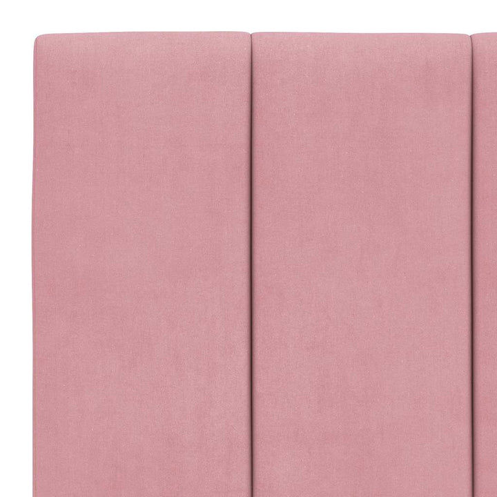 sengeramme uden madras Hanko 100x200 cm fløjl lyserød