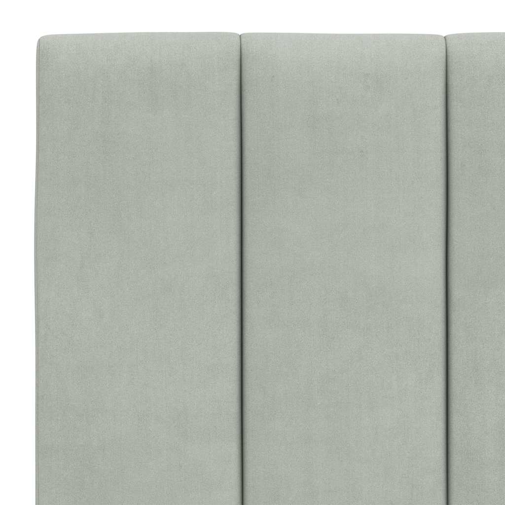 sengeramme uden madras Hanko Lysegrå 120x200 cm Fløjl