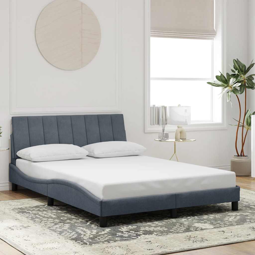 sengeramme uden madras Hanko Mørkegrå 120x200 cm Fløjl