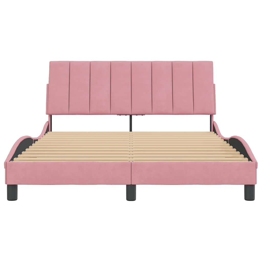 sengeramme uden madras Hanko 120x200 cm fløjl pink