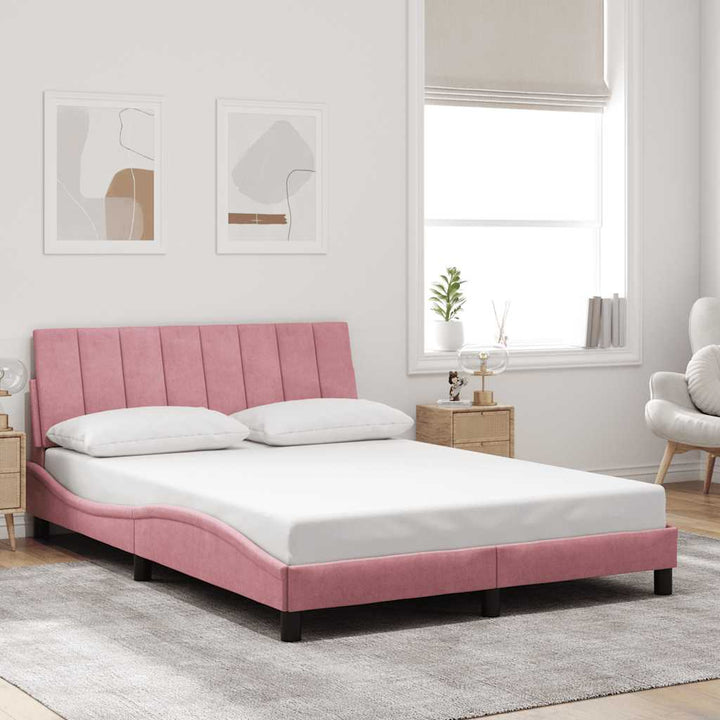 sengeramme uden madras Hanko 120x200 cm fløjl pink