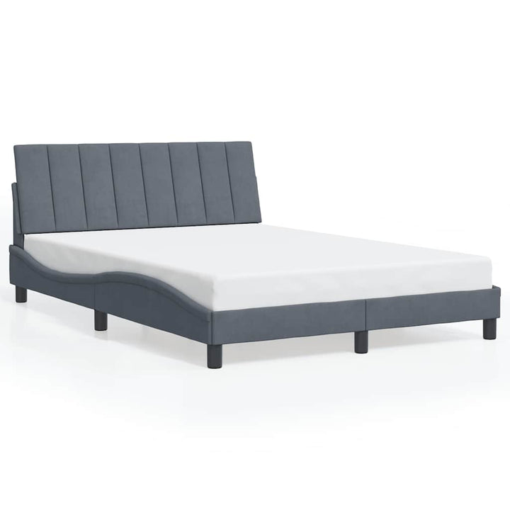 sengeramme uden madras Hanko Mørkegrå 140x190 cm Fløjl