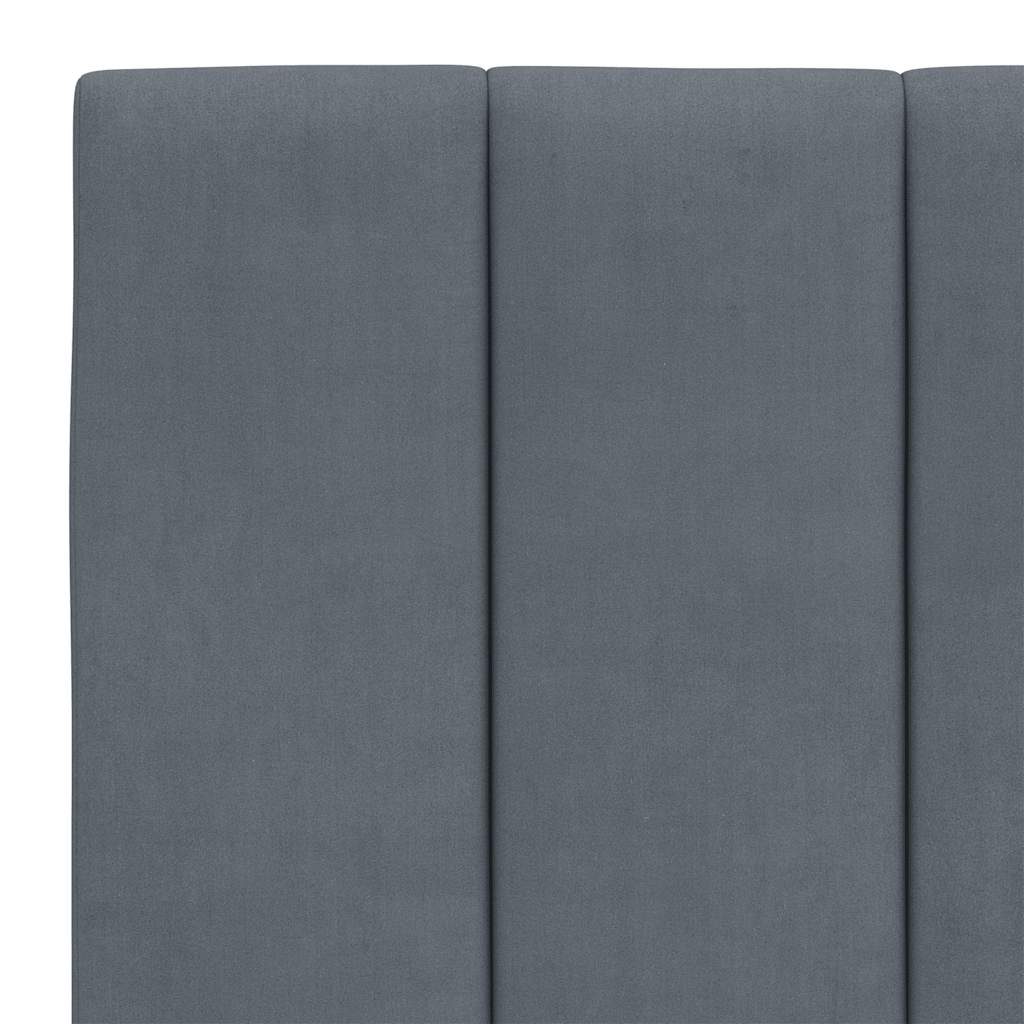 sengeramme uden madras Hanko Mørkegrå 140x190 cm Fløjl