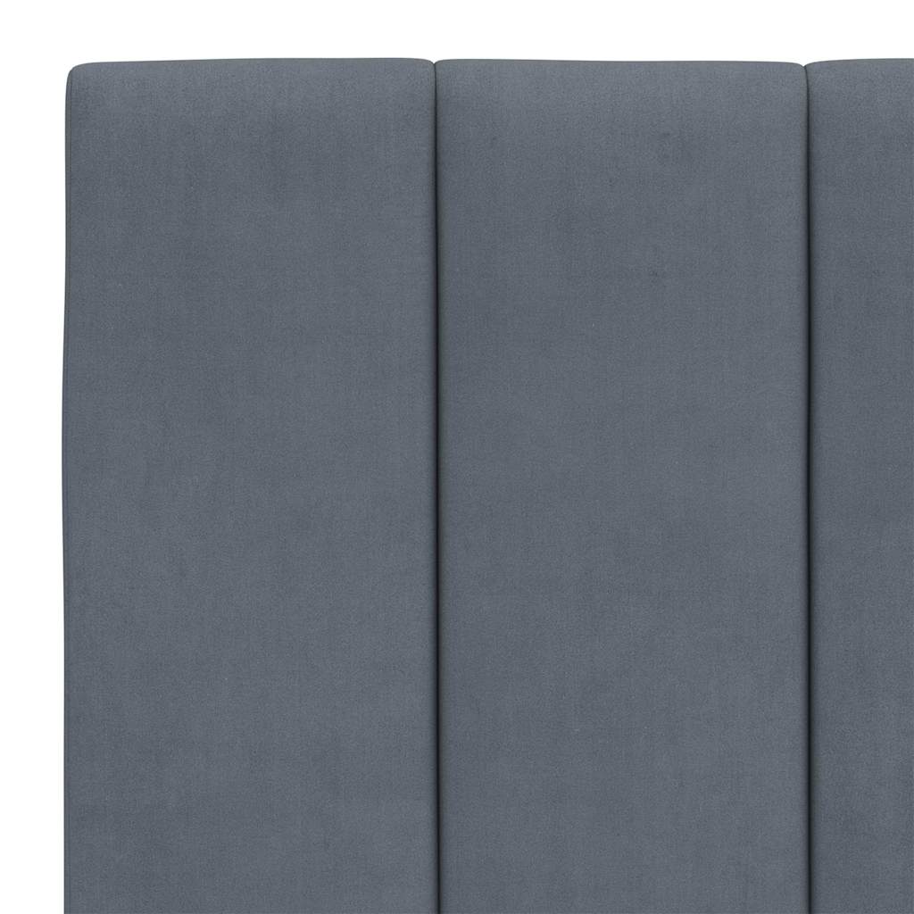 sengeramme uden madras Hanko Mørkegrå 140x200 cm Fløjl