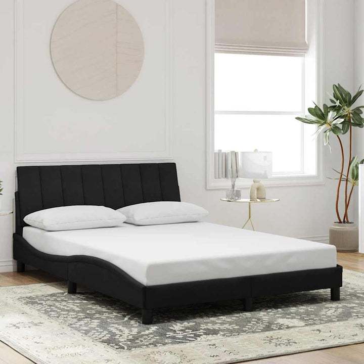 sengeramme uden madras Hanko Sort 140x200 cm Fløjl