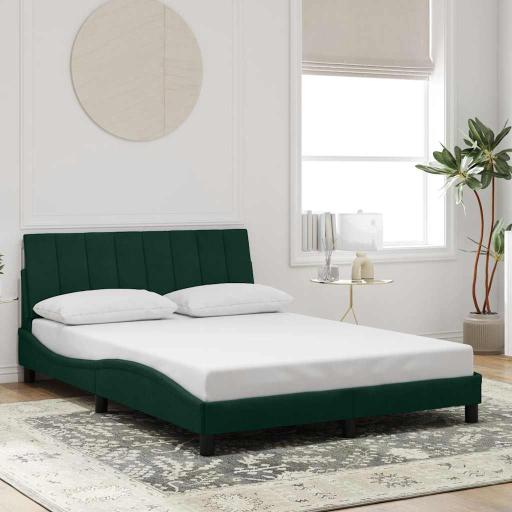 sengeramme uden madras Hanko Mørkegrøn 140x200 cm Fløjl