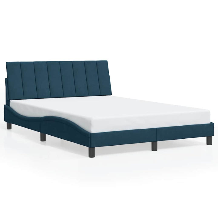sengeramme uden madras Hanko 140x200 cm velour blå