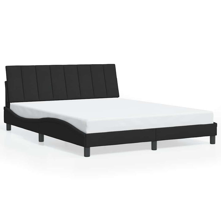 sengeramme uden madras Hanko Sort 160x200 cm Fløjl