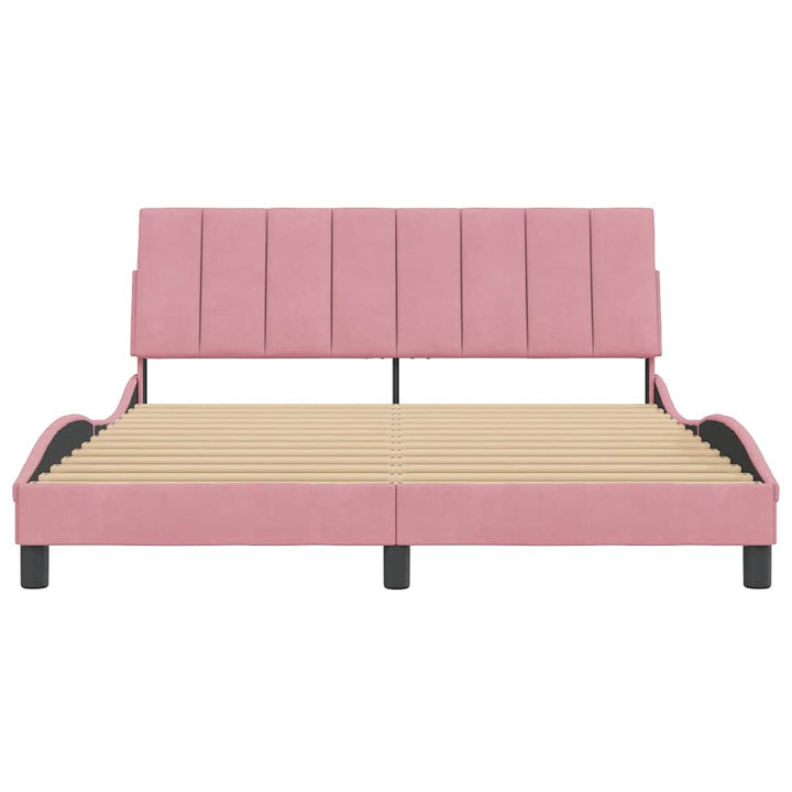 sengeramme uden madras Hanko 160x200 cm fløjl pink