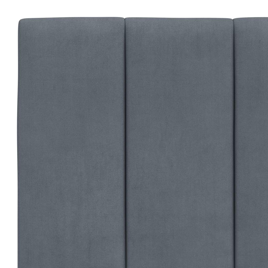 sengeramme uden madras Hanko Mørkegrå 180x200 cm Fløjl