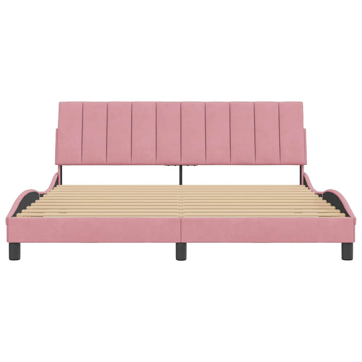 sengeramme uden madras Hanko 180x200 cm fløjl pink