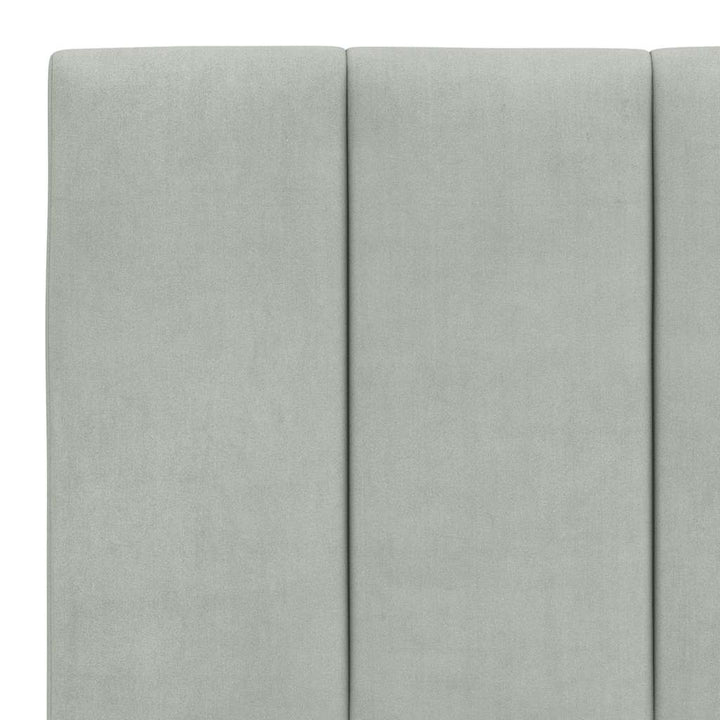 sengeramme uden madras Hanko Lysegrå 200x200 cm Fløjl