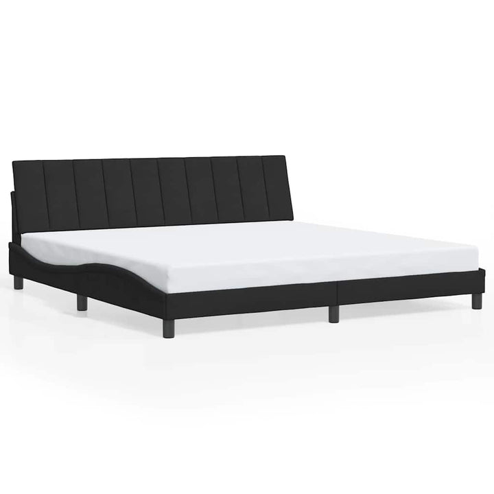 sengeramme uden madras Hanko Sort 200x200 cm Fløjl