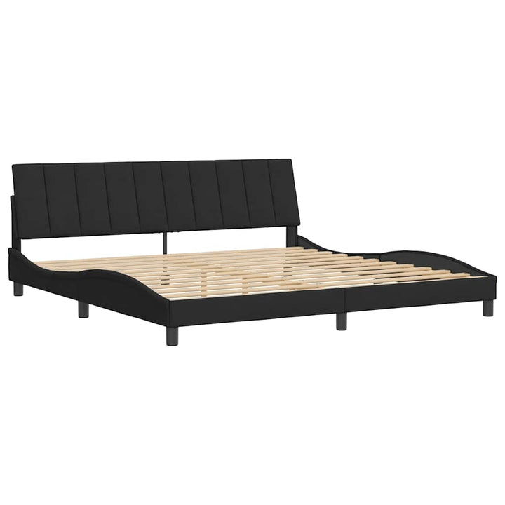 sengeramme uden madras Hanko Sort 200x200 cm Fløjl