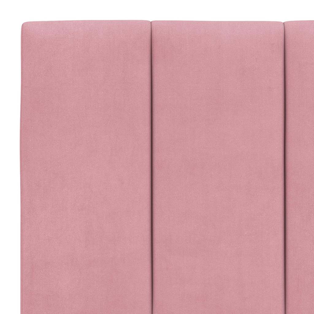 sengeramme uden madras Hanko 200x200 cm fløjl pink