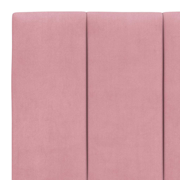sengeramme uden madras Hanko 200x200 cm fløjl pink
