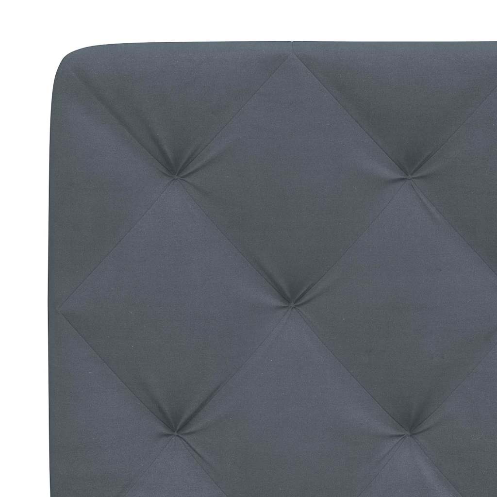sengeramme uden madras Mørkegrå 80x200 cm Fløjl