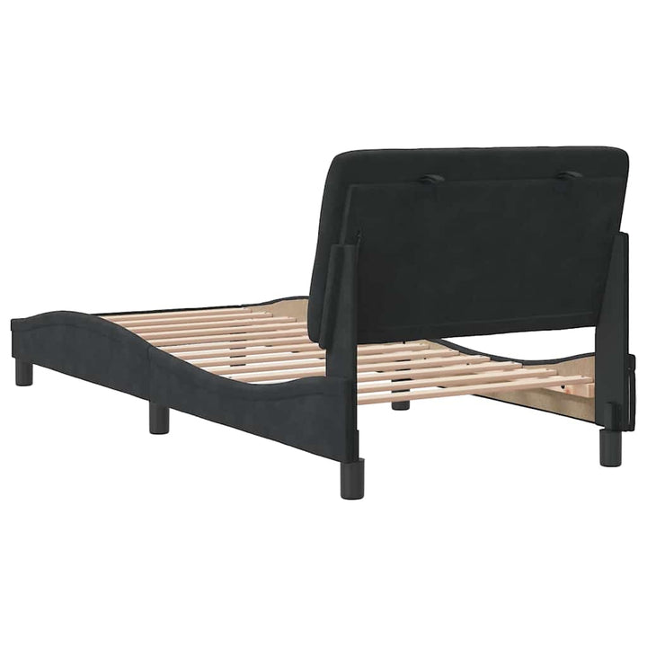 sengeramme uden madras 80x200 cm fløjl sort