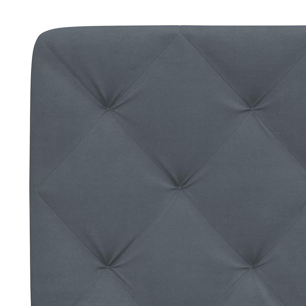 sengeramme uden madras Mørkegrå 90x190 cm Fløjl