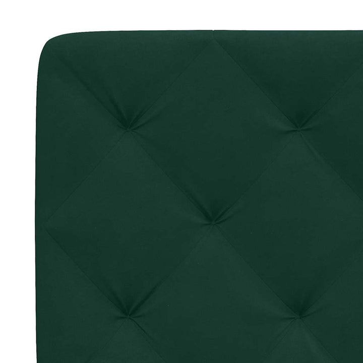 sengeramme uden madras Mørkegrøn 90x190 cm Fløjl