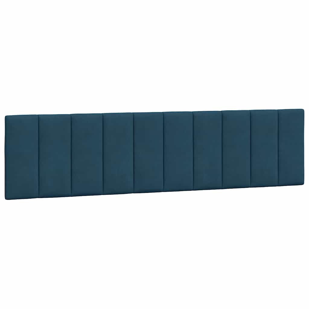 sengeramme uden madras 90x190 cm fløjl blå