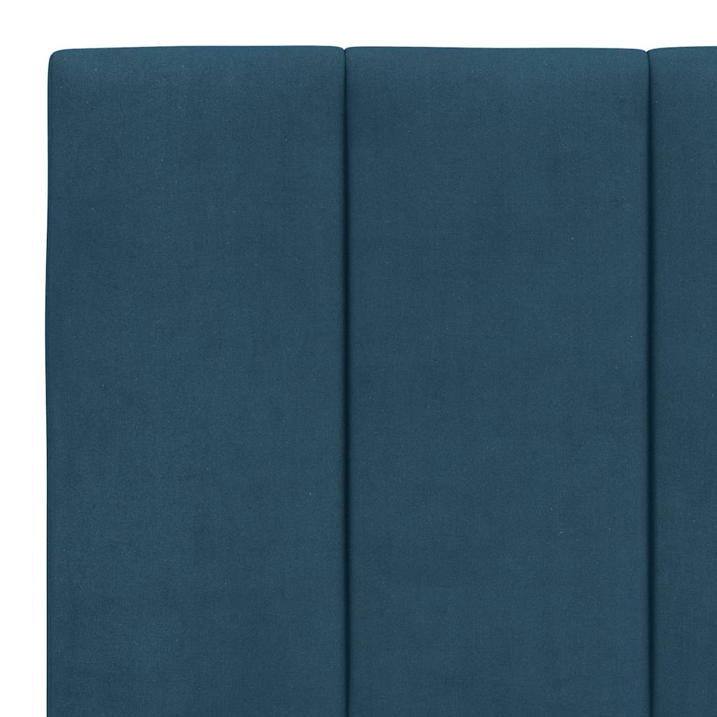 sengeramme uden madras 90x190 cm fløjl blå