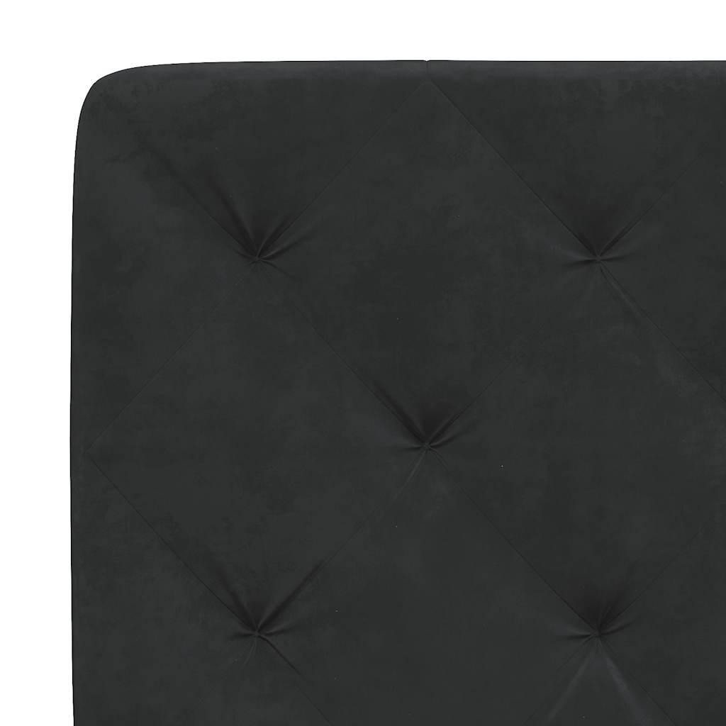 sengeramme uden madras Sort 120x200 cm Fløjl