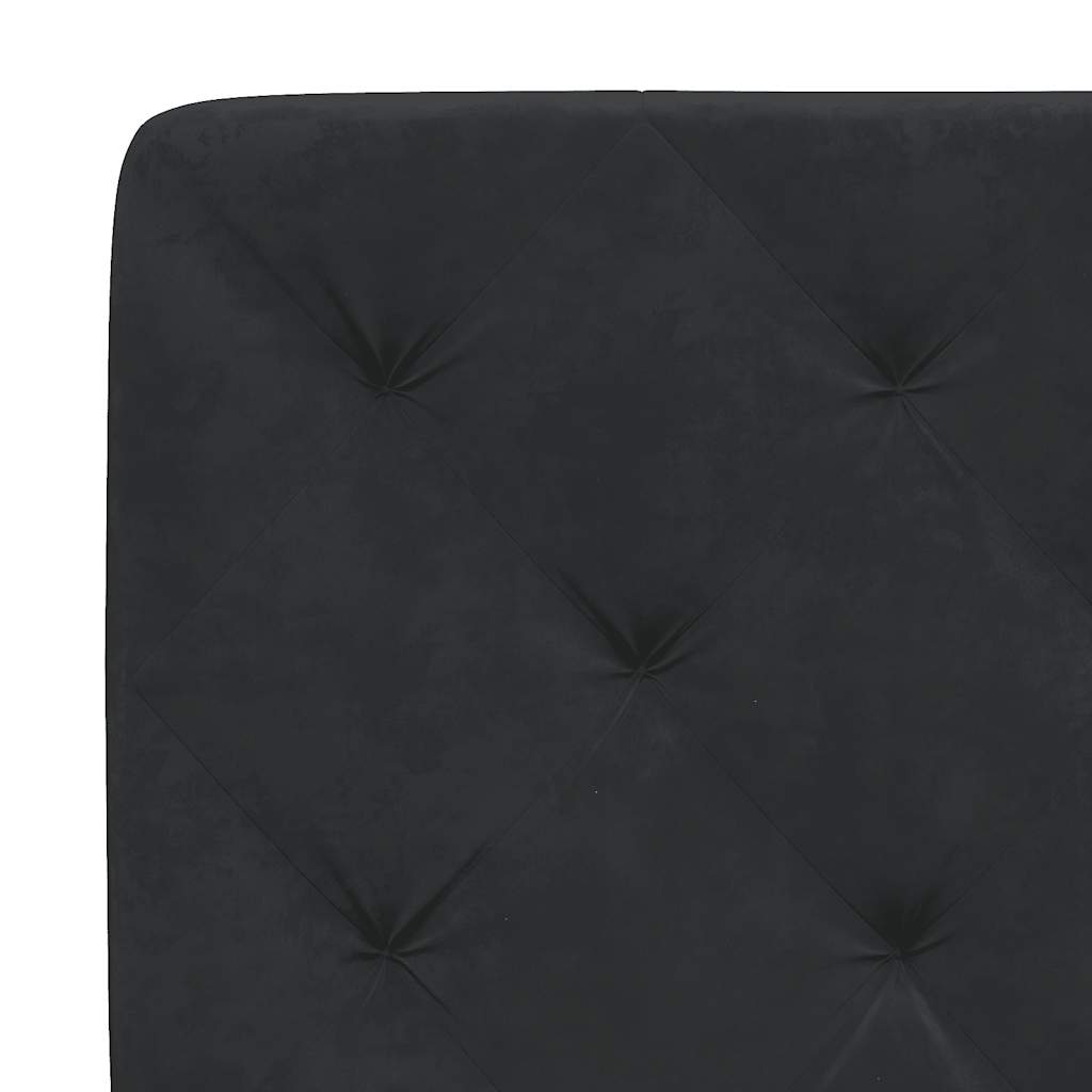 sengeramme uden madras Sort 140x190 cm Fløjl