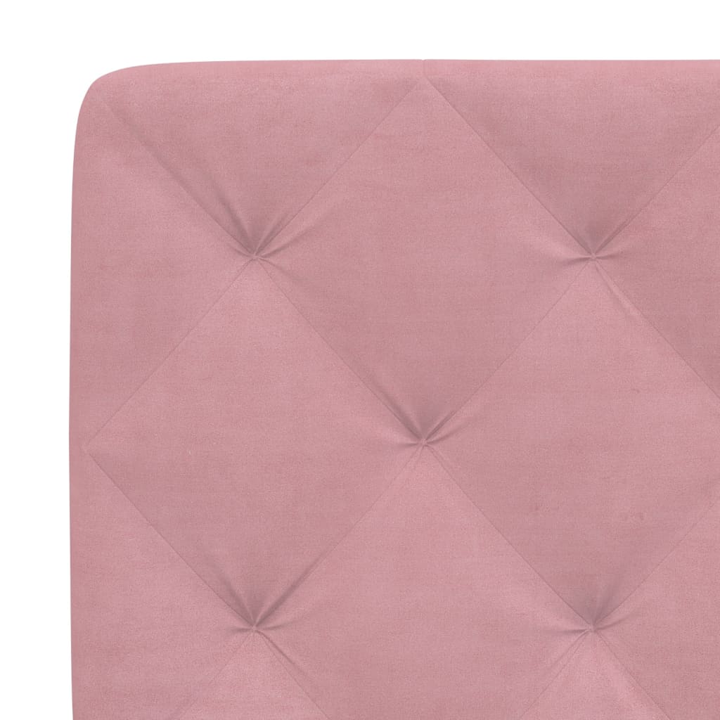 sengeramme uden madras 140x190 cm fløjl pink