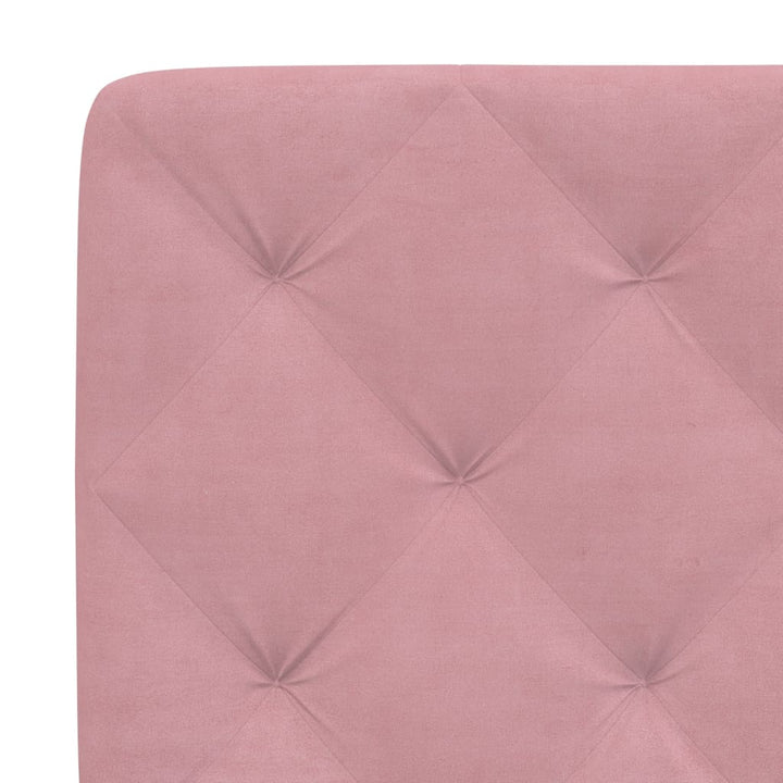 sengeramme uden madras 140x190 cm fløjl pink