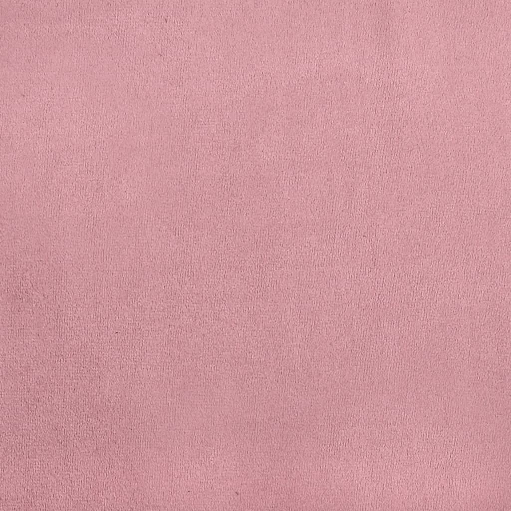 sengeramme uden madras 140x190 cm fløjl pink