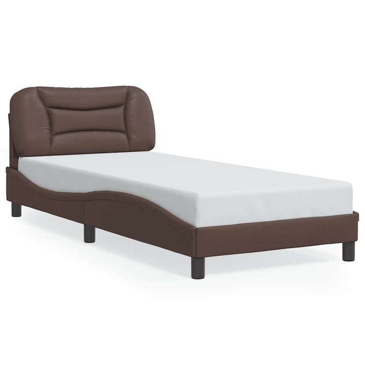 sengeramme uden madras Hvar 80x200 cm kunstlæder brun