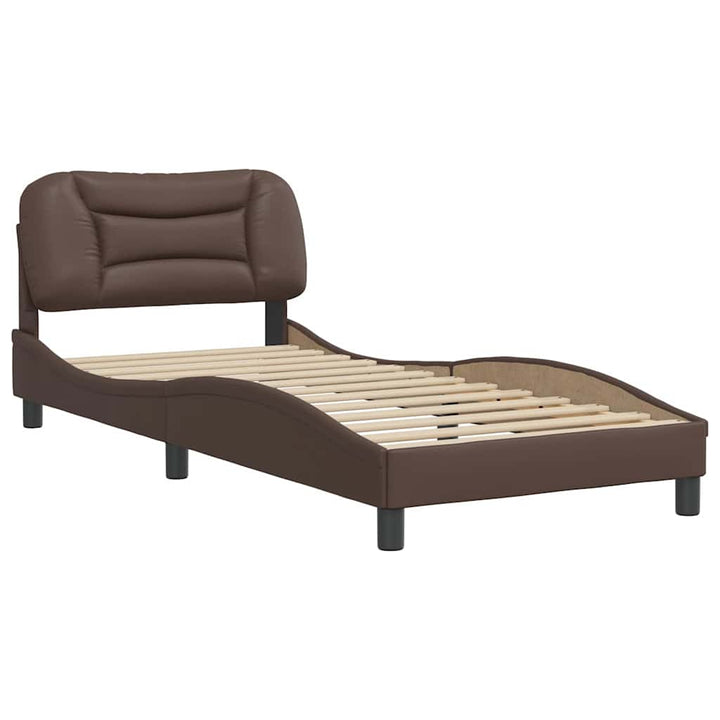 sengeramme uden madras Hvar 80x200 cm kunstlæder brun