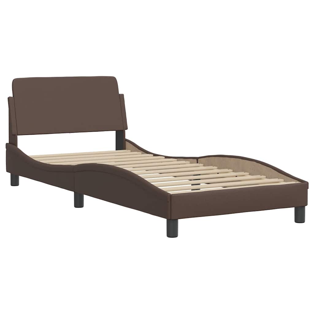 sengeramme uden madras Hvar 80x200 cm kunstlæder brun