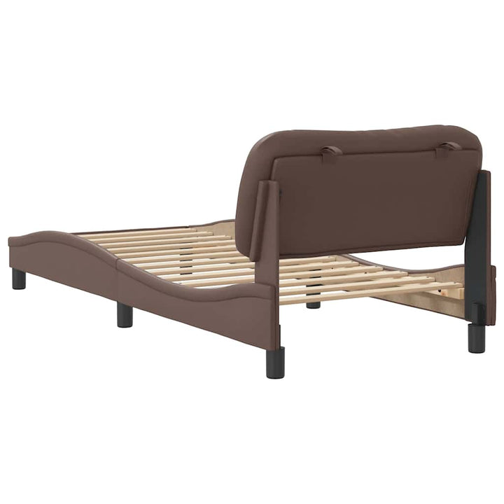 sengeramme uden madras Hvar 80x200 cm kunstlæder brun