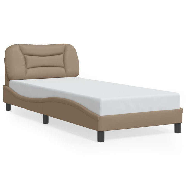 sengeramme uden madras Hvar 80x200 cm kunstlæder cappuccinofarvet