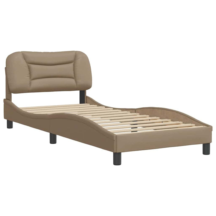 sengeramme uden madras Hvar 80x200 cm kunstlæder cappuccinofarvet