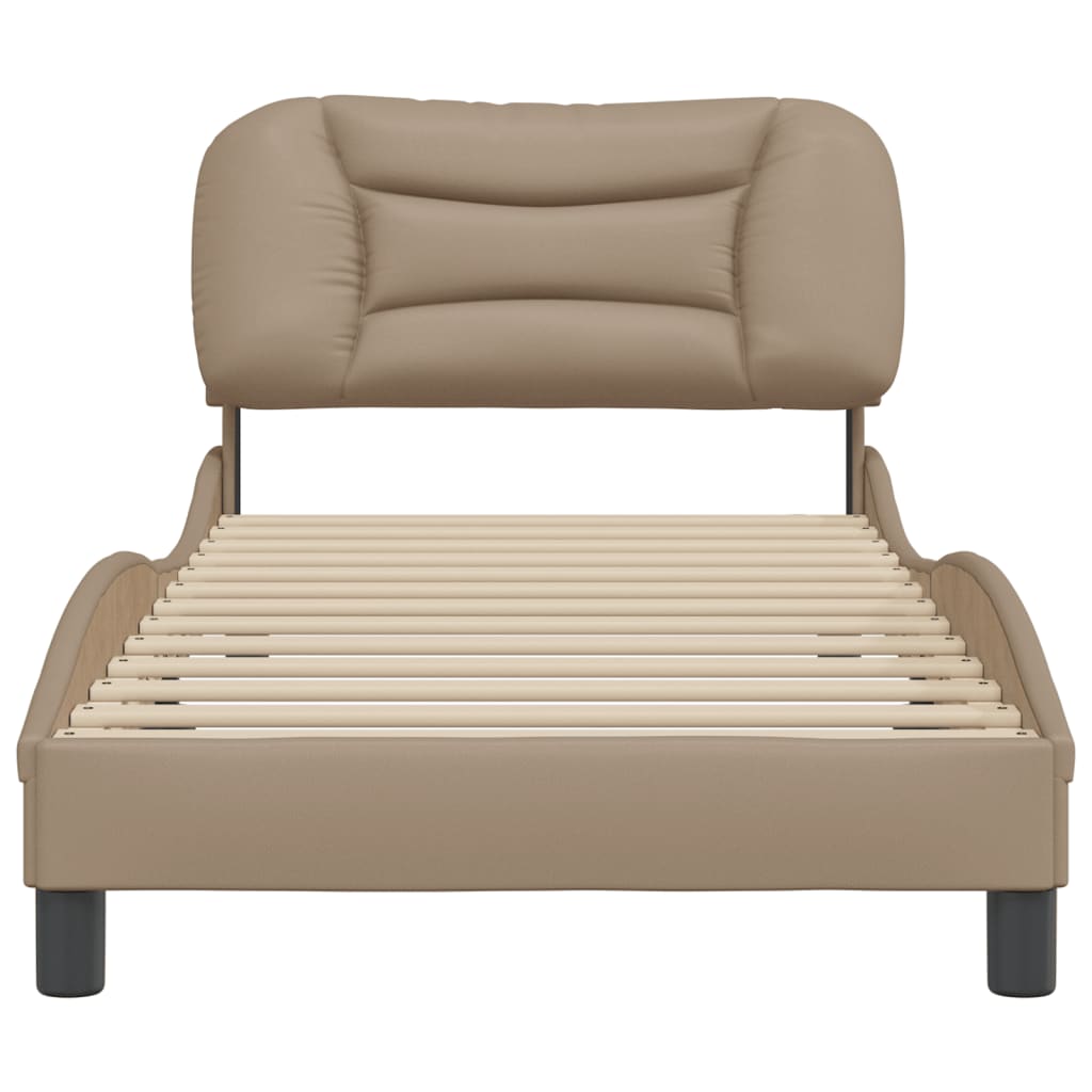 sengeramme uden madras Hvar 80x200 cm kunstlæder cappuccinofarvet
