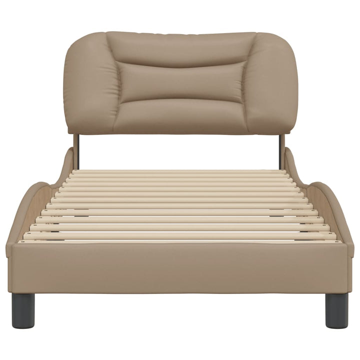 sengeramme uden madras Hvar 80x200 cm kunstlæder cappuccinofarvet