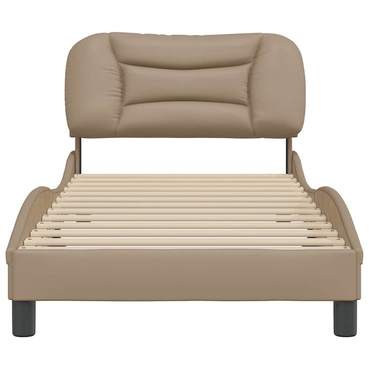 sengeramme uden madras Hvar 80x200 cm kunstlæder cappuccinofarvet