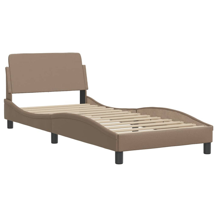 sengeramme uden madras Hvar 80x200 cm kunstlæder cappuccinofarvet