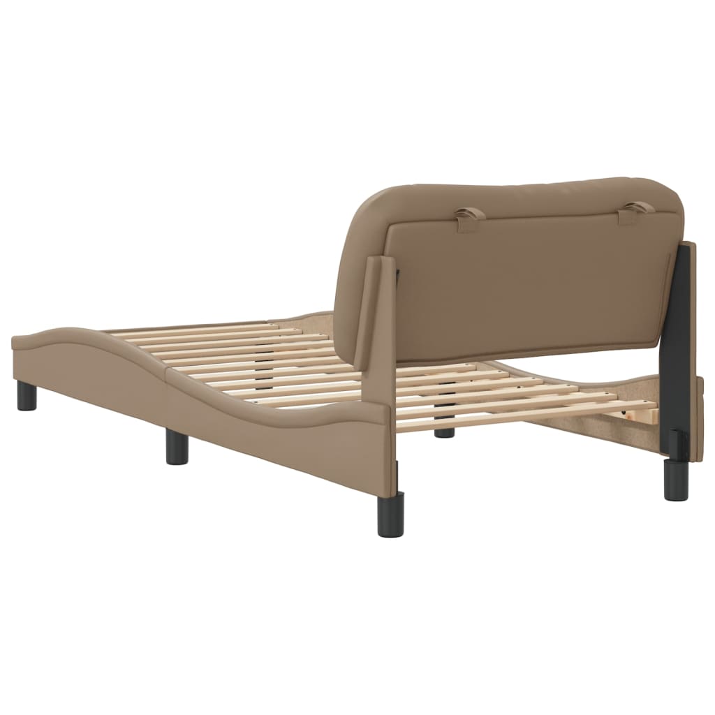 sengeramme uden madras Hvar 80x200 cm kunstlæder cappuccinofarvet