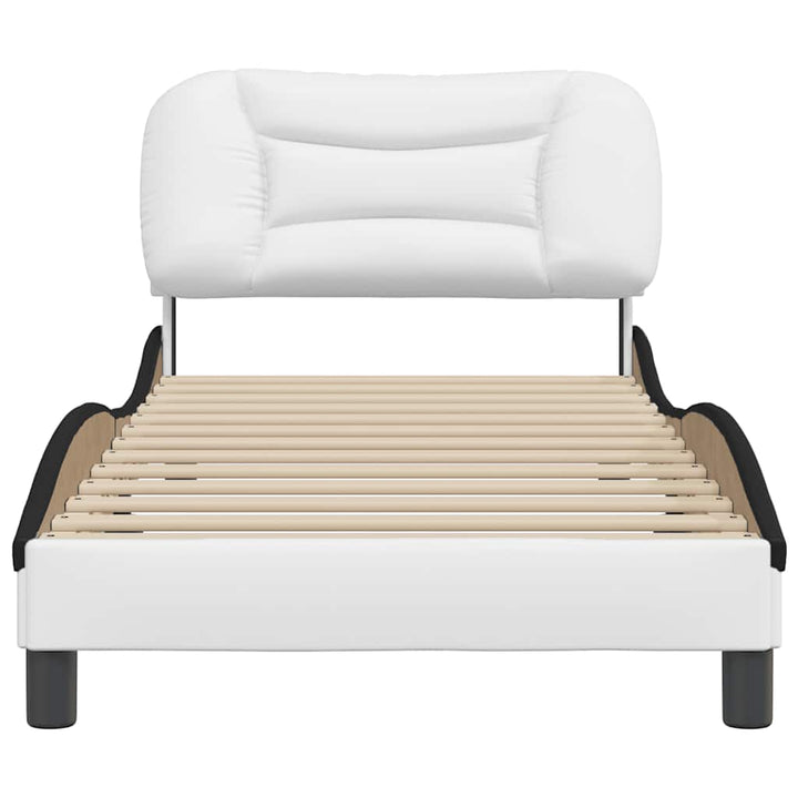 sengeramme uden madras Hvar 80x200 cm kunstlæder hvid og sort