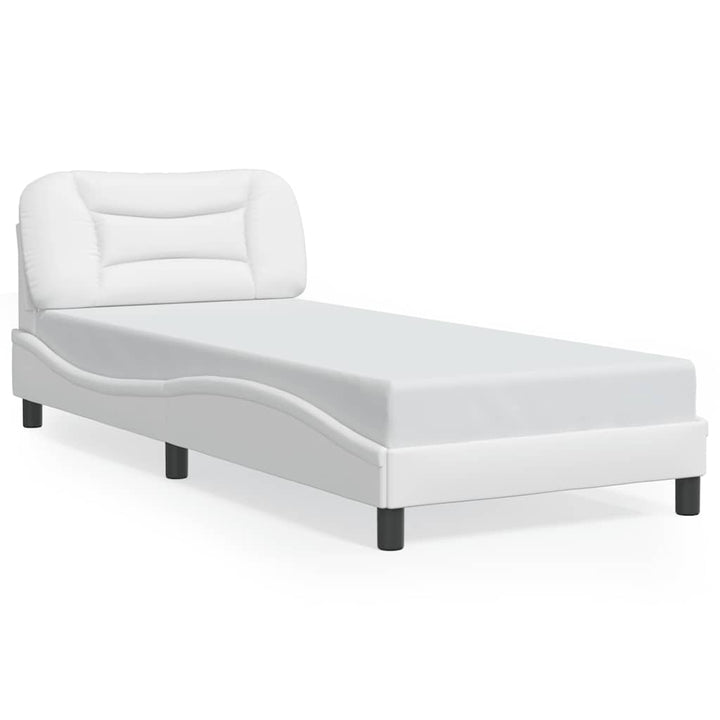 sengeramme uden madras Hvar 90x190 cm kunstlæder hvid